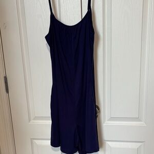 Navy Blue Spaghetti Strap Romper